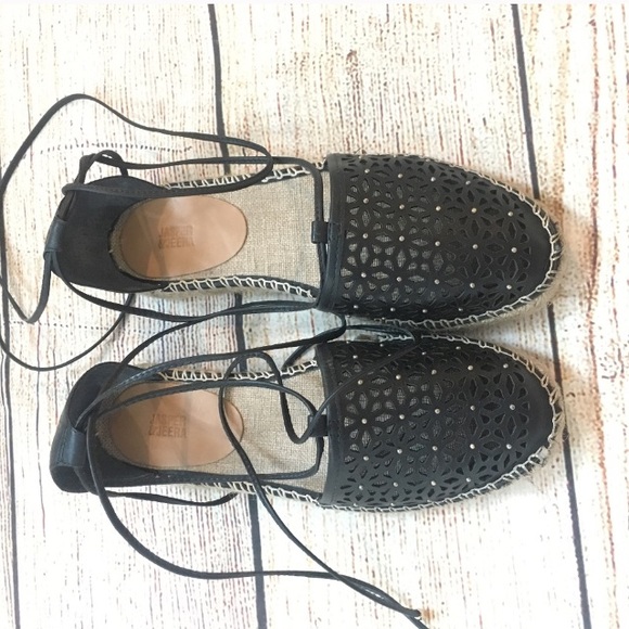 Anthro jasper & jeera rosecute black espadrilles 7 - Picture 3 of 6